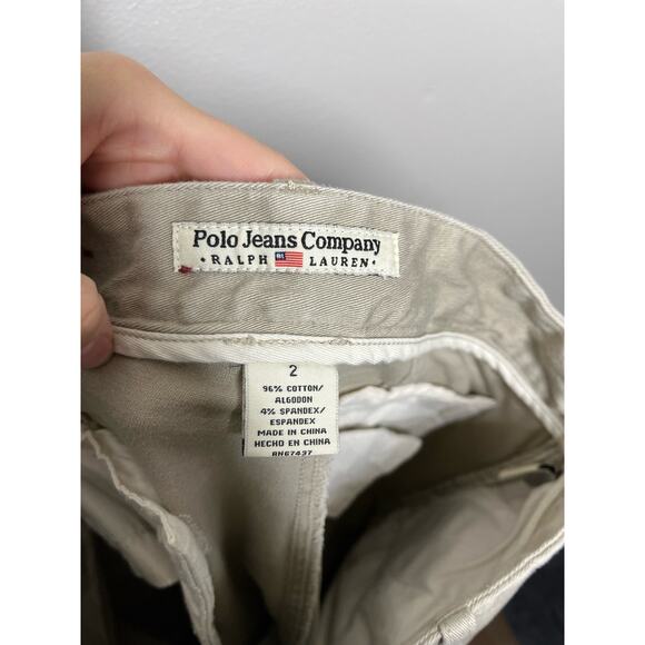 Polo Ralph Lauren Vintage Low Rise Light Academia Bootcut Khaki Pants Size 2 - Picture 4 of 4
